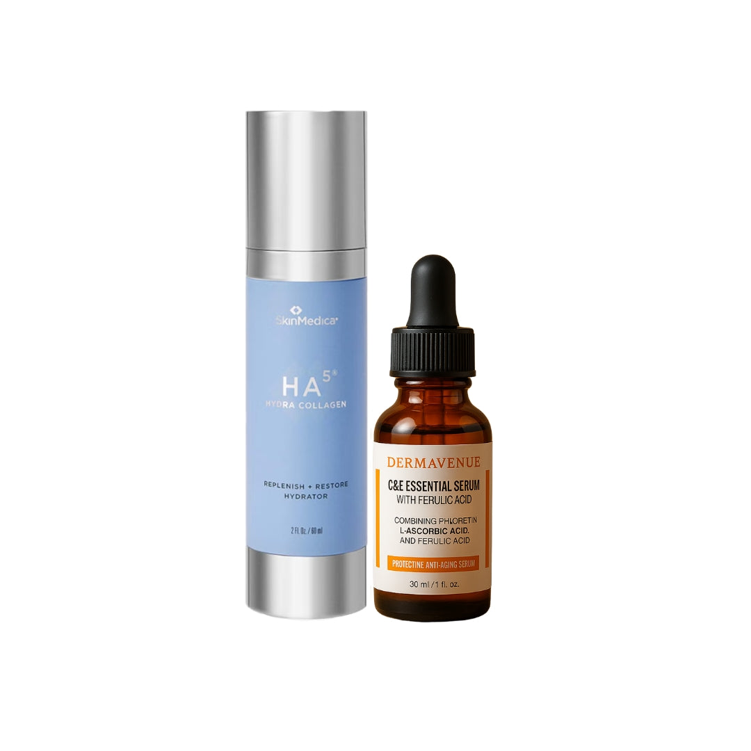 SkinMedica HA5 Hydra Collagen 2oz Plus Dermavenue C &amp; E Essential Serum with Ferulic Acid*